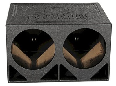 Rockville RQ12TB Dual 12'' Triangle Ported Subwoofer Sub Box Bed Lined Enclosure