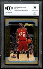 2003-04 Bowman Gold #123 LeBron James Rookie Card BGS BCCG 9 Near Mint+