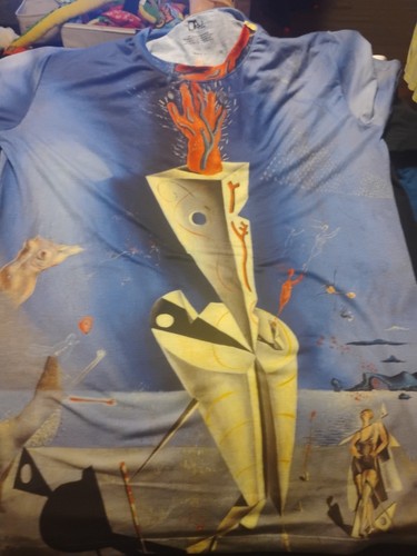 Salvador Dali abstract Art T-shirt Size Large All Over Hand Apparatus - Picture 10 of 14
