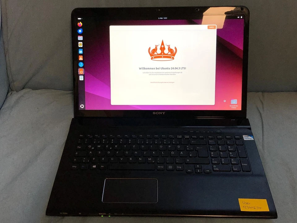 SONY Vaio 17.3" 256 GB SSD UBUNTU LINUX - nie mehr Stress mit Windows - Bild 4 von 4