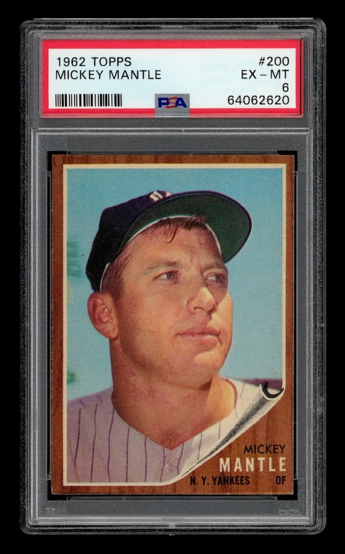 1962 Topps Set-Break #200 Mickey Mantle PSA 6 EX-MT