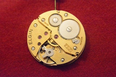 Original UNITAS 6498 17 jewels Swiss watch movement gold ELGIN brand