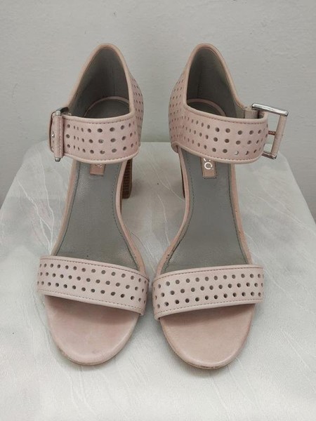 Women Ecco Heels Beige Leather 39 #3QZA