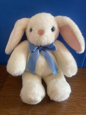Vintage Hallmark Cards Little Springer White Easter Bunny Plush 10 