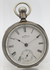 WALTHAM 18s 15j PS BARTLETT COIN SILVER POCKET WATCH 3763149 FOR REPAIR LO 