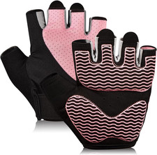 Workout Gloves for Women - Fingerless Weight Lifting, Cycling, Rowing 4 Sizes 