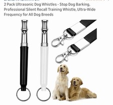 2 X Dog Whistle To Stop Barking, Silent Ultrasonic Training