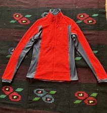 Norrona Women's Falketind Thermal Pro Highloft Jacket In Orange/Gray. Size M