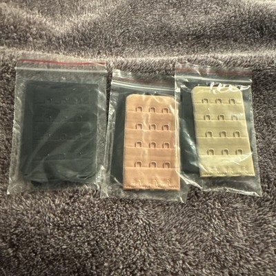 NEW 3 PACK Truekind Beige | Black | Pink | Bra Extender 3 Hook Bra Attachment