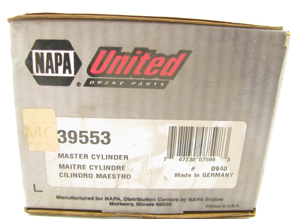 Cilindro maestro de freno Napa 39553 para Volkswagen Quantum 1985-1988 Foto 3 de 3
