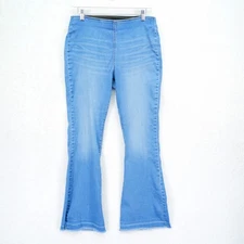 INC International Concepts Denim Jeans Pull On Flair Jeggings Blue -12P 30 / 29-