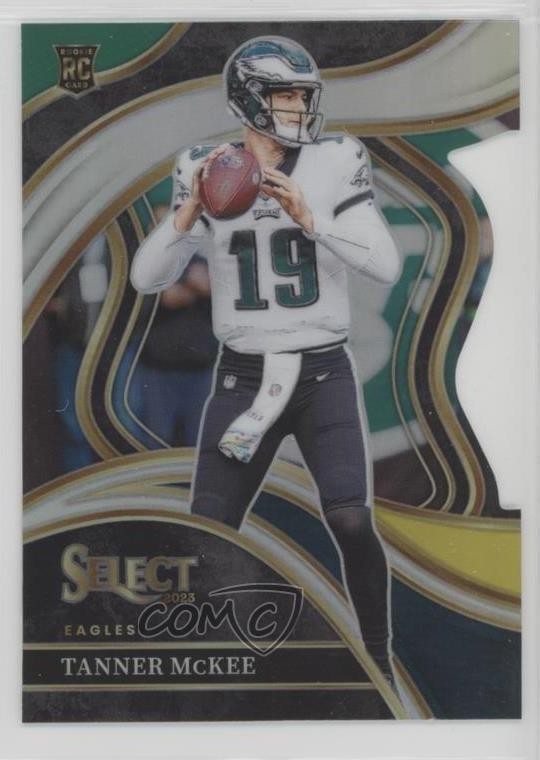 2023 Panini Select Club Level Green & Yellow Prizm Die-Cut Tanner McKee 1e3h