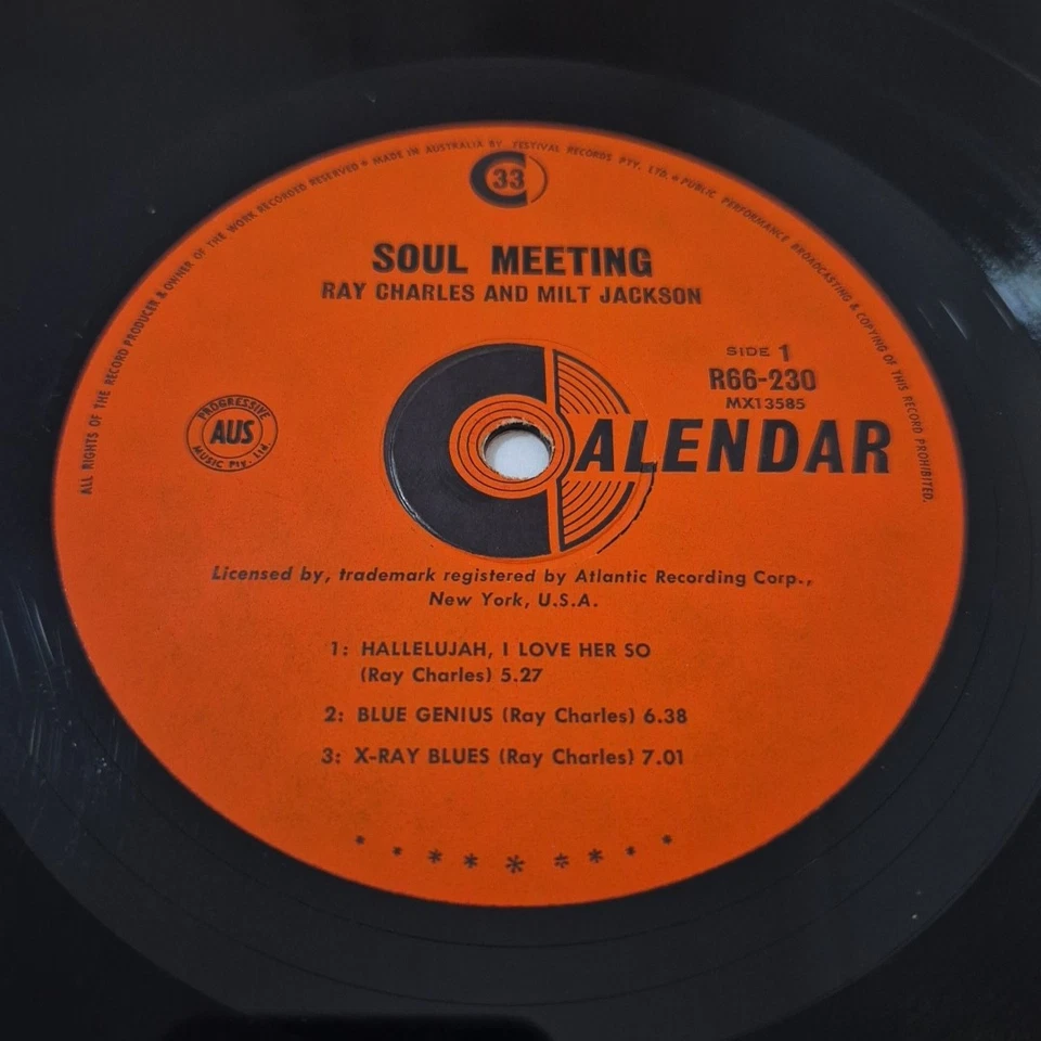 RAY CHARLES & MILT JACKSON 'Soul Meeting' 12" Vinyl LP Record Record MONO - Image 4 of 4