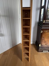 8 Tier Beech Wooden CD DVD Game Shelf Storage Tower Rack