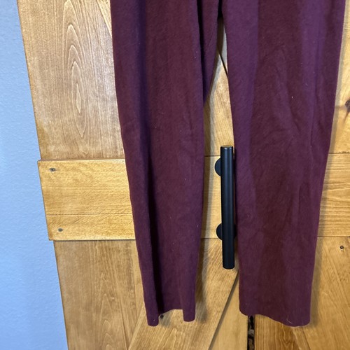 Chicos Womens Pants Burgundy Size 2 RPull On Cotton Nylon Cashmere Blend - Picture 2 of 8