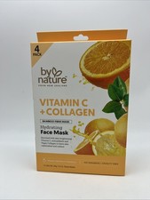 By Nature Vitamin C  Collagen Hydrating Antioxidant Sheet Face Mask 3 Pack 