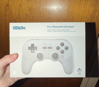 8BitDo Pro 2 Bluetooth Gamepad Gray Hall Effect Joysticks 80GL Switch/PC