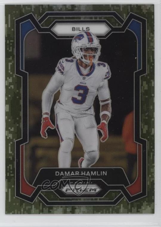 2023 Panini Prizm Forest Camo Prizm 10/15 Damar Hamlin #27