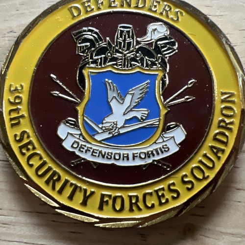 USAF Defenders 39th Security Forces Squadron Challenge Coin. Rare - Picture 2 of 12