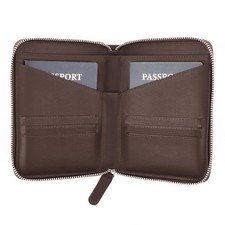 Full Grain Leather Passport Holder for 2 Passports - Dual Passport Holder and...