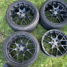 18x8 +45 Enkei RAIJIN 5x114.3 Black Paint Wheels (Set of 4)