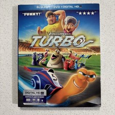 TURBO Blu-Ray, 2013 DreamWorks w/ SLIPCOVER - NEW SEALED