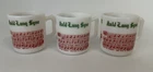 Hazel Atlas Milk Glass Vintage Tom & Jerry Auld Lang Syne MUG SET of 3 Egg Nogg