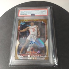2022 Bowman U Chrome Prospect Gold Lava Ref Jarace Walker #16/50 Auto PSA 10