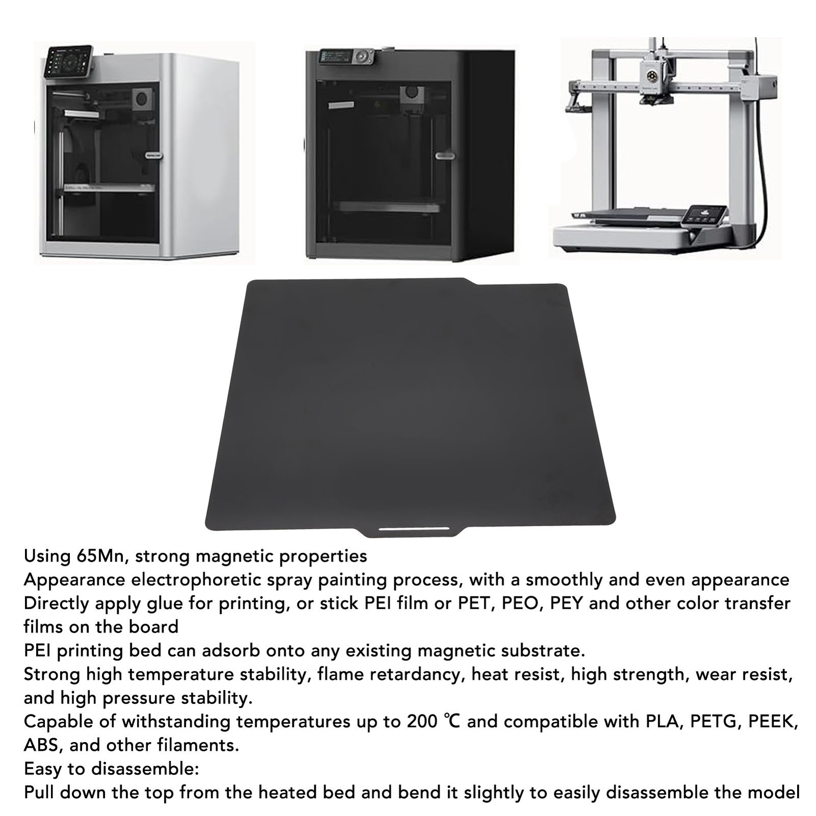 3D-Drucker-PEI-Druckbett 3D-Drucker-Bauplatte Einfaches Entformen Für X1 X1E