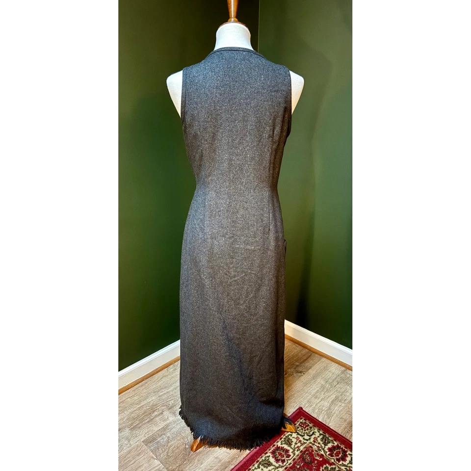 Платье макси без рукавов серое женское Eddie Bauer шерстяная смесь XS - Изображение 2 из 4