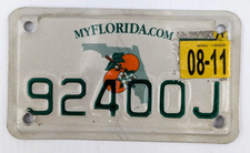 Florida Motorcycle License Plate Tag Expired 2011