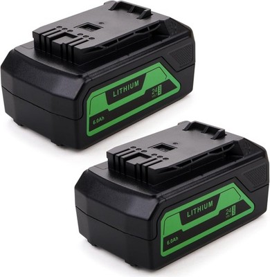 2 pack 24V 6.0Ah Replacement Battery for Greenworks Battery 29842 29852 BAG709