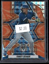 2022 Panini Mosaic #102 Corey Seager Reactive Orange Mosaic