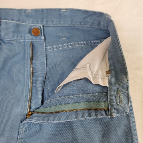 Wrangler Powder Blue Talon 42 13MDGG VTG 70s Size 11 (Actual 27x32) Jeans Pants - Picture 9 of 19