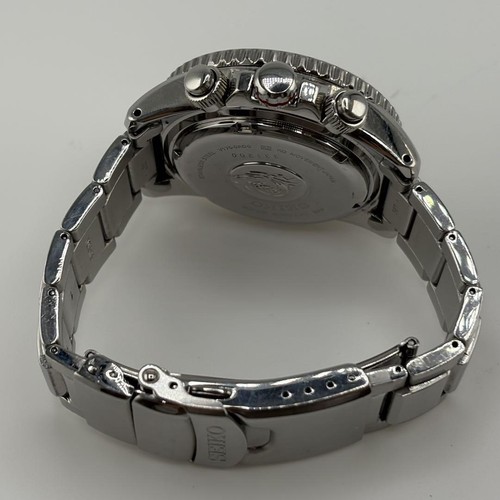 SEIKO Prospex V175-0AD0 Solar Chronograph Men's Black Silver Solar Watch Japan - Picture 9 of 12