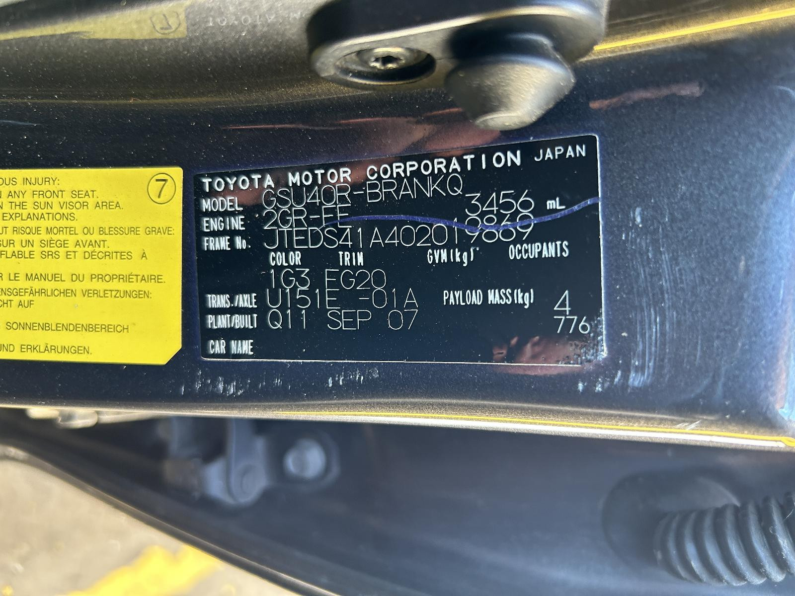 Toyota Kluger Right Front Caliper GSU40 05/2007-02/2014 - thumbnail 12