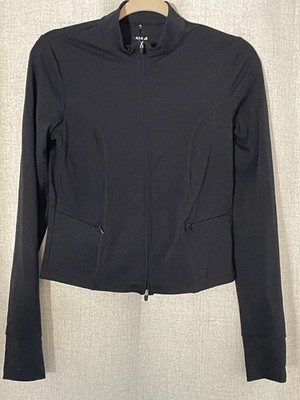 GARAGE Zip Front Active Jacket Black Size Large NWOT