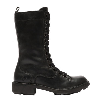 Fly London NOLE halbhoher Damen-Bikerstiefel hohes Bein Reißverschluss Größe 4 bis 8