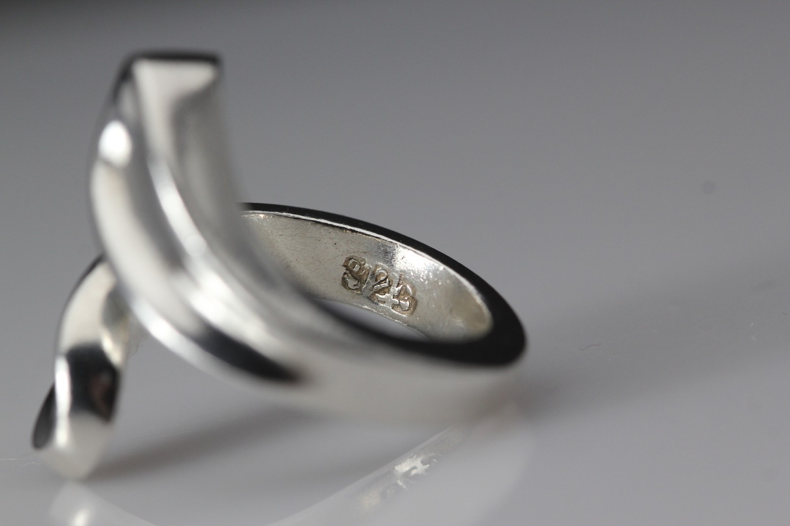 925 Sterling Silver Chunky Solid Bypass Size 6.5 … - image 12