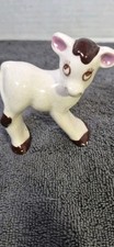 VTG CALIFORNIA POTTERY RIO HONDO COLLAGE HAND PAINTED LITTLE COW 2" LONG X 3" T
