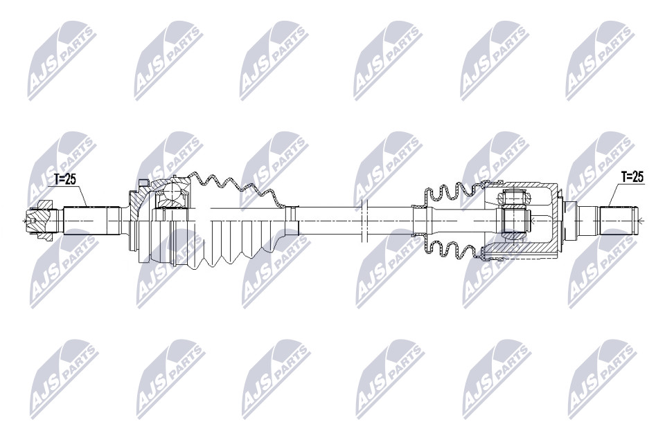 Front Left NTY NPW-KA-410 Drive Shaft for KIA