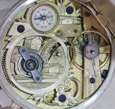 MUSEUM RARE Antique Silver COMPASS Pocket Watch • Empress Cixi Qing Dynasty