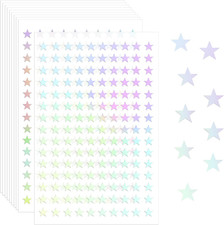 1500pcs Holographic Self-Adhesive Star Sticker for Crafts - Laser Five-Pointed M