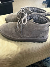 UGG Neumel Women  s US 11 Gray Suede Sheepskin Lined Lace-Up Ankle Chukka