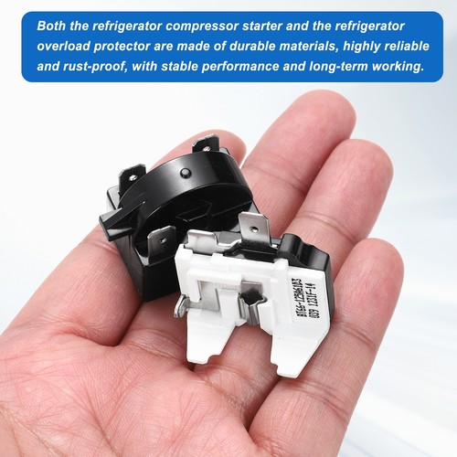 1 Set PTC Refrigerator Starter Relay 15 Ohm 2 Pin and 1/6HP Overload Protector - Bild 4 von 6