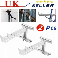 2X Steel Ladder Jacks 120KG Stage Up Work Ladders Stander Stabiliser 20In Width