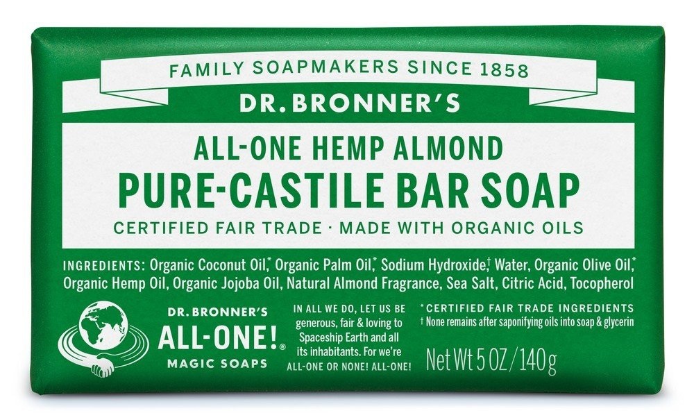 Батончик миндального мыла Dr Bronners Pure Castile 5 унций 1890₽