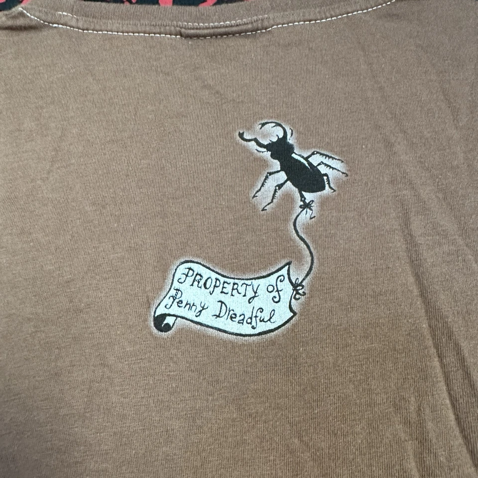 Camisa vintage anos 90 Y2k Arcaic Smile Miss Anne Thrope Penny Dreadful punk gótica emo P - Imagem 4 de 4