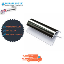 Trims Cladding Wall Panels Bathroom PVC Shower External Corner White  Chrome