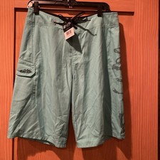 Salt Life Men  s SLX-QD Aqua Blue Swim Trunks Boardshorts NWT Size 30 11  Inseam